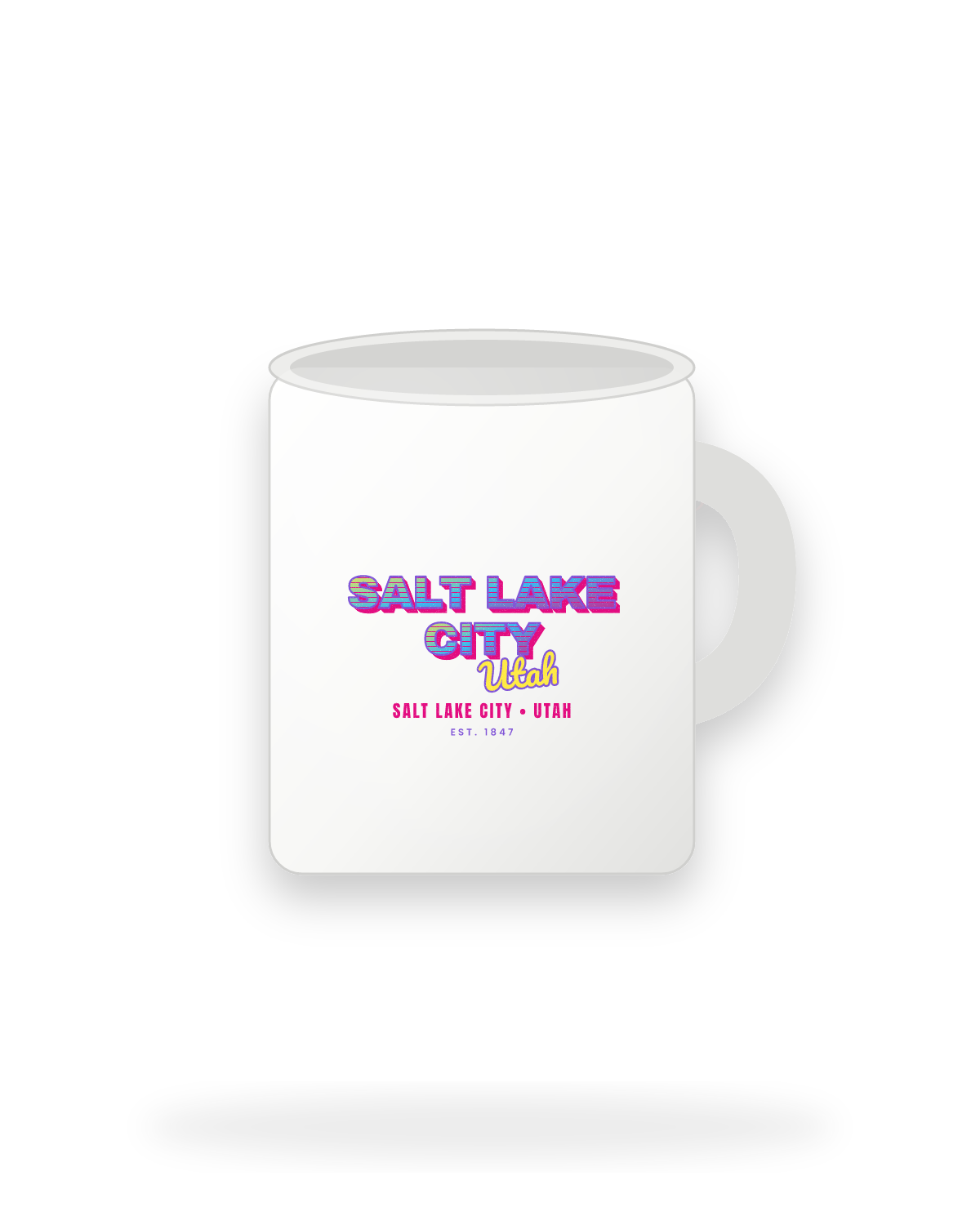 Salt Lake City Music TV Ceramic Mug 11oz in White