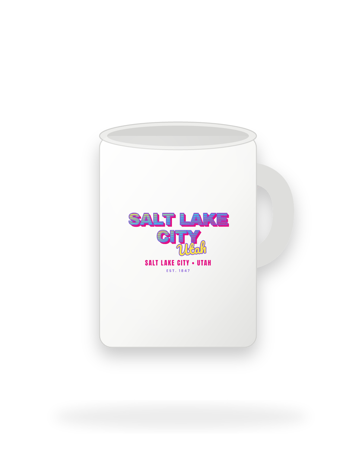 Salt Lake City Music TV Ceramic Mug 15oz in White