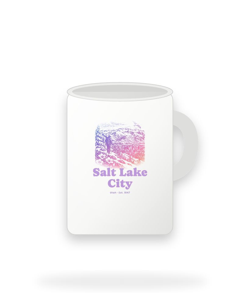 Salt Lake City Wasatch Winter Ceramic Mug 15oz