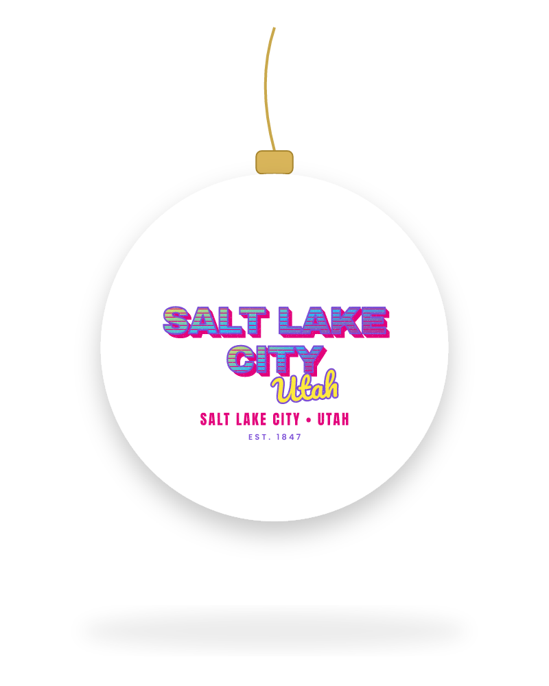 Salt Lake City Music TV Ceramic Ornament