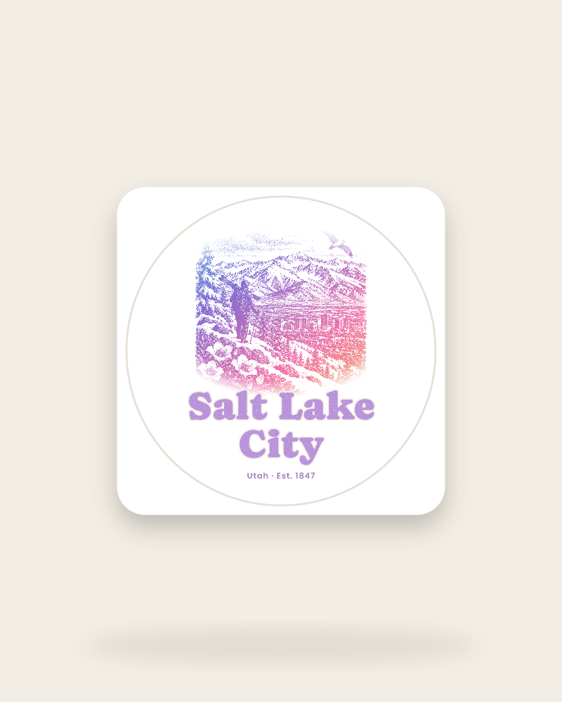 Salt Lake City Wasatch Winter Kiss-Cut Sticker