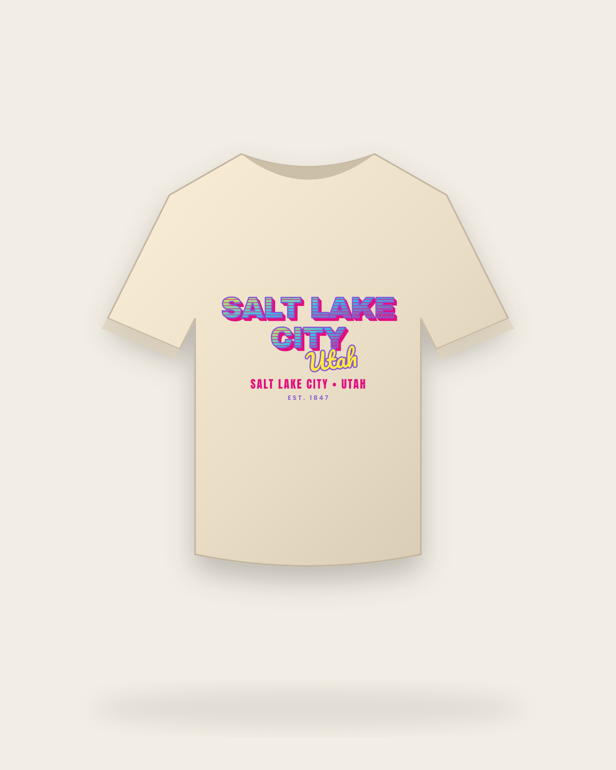 Salt Lake City Music TV Organic Cotton Tee in Natural