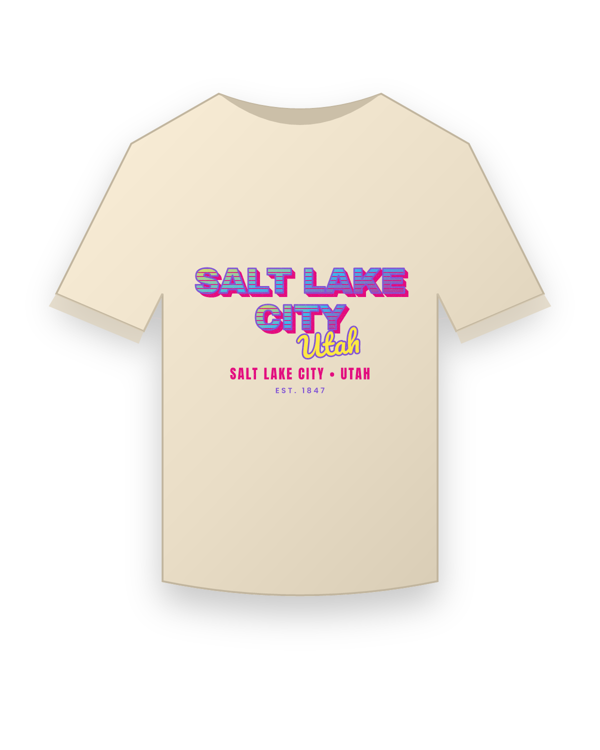 Salt Lake City Music TV Classic Tee in Natural