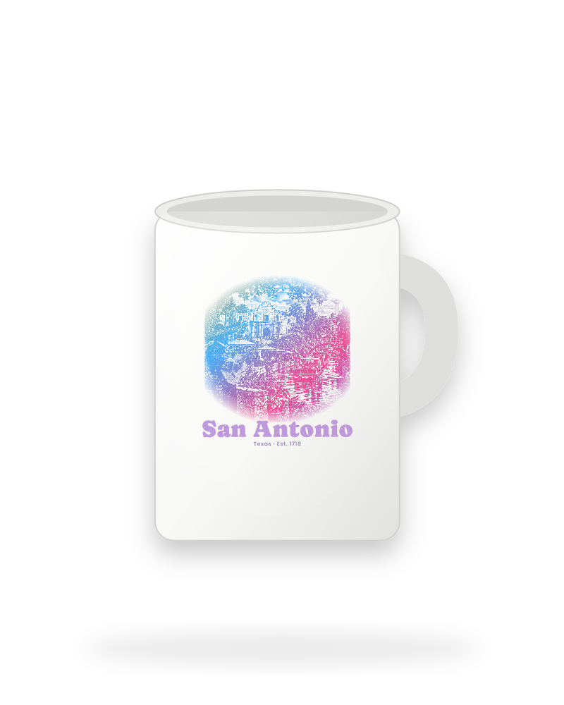 San Antonio Mission & River Walk Ceramic Mug 15oz