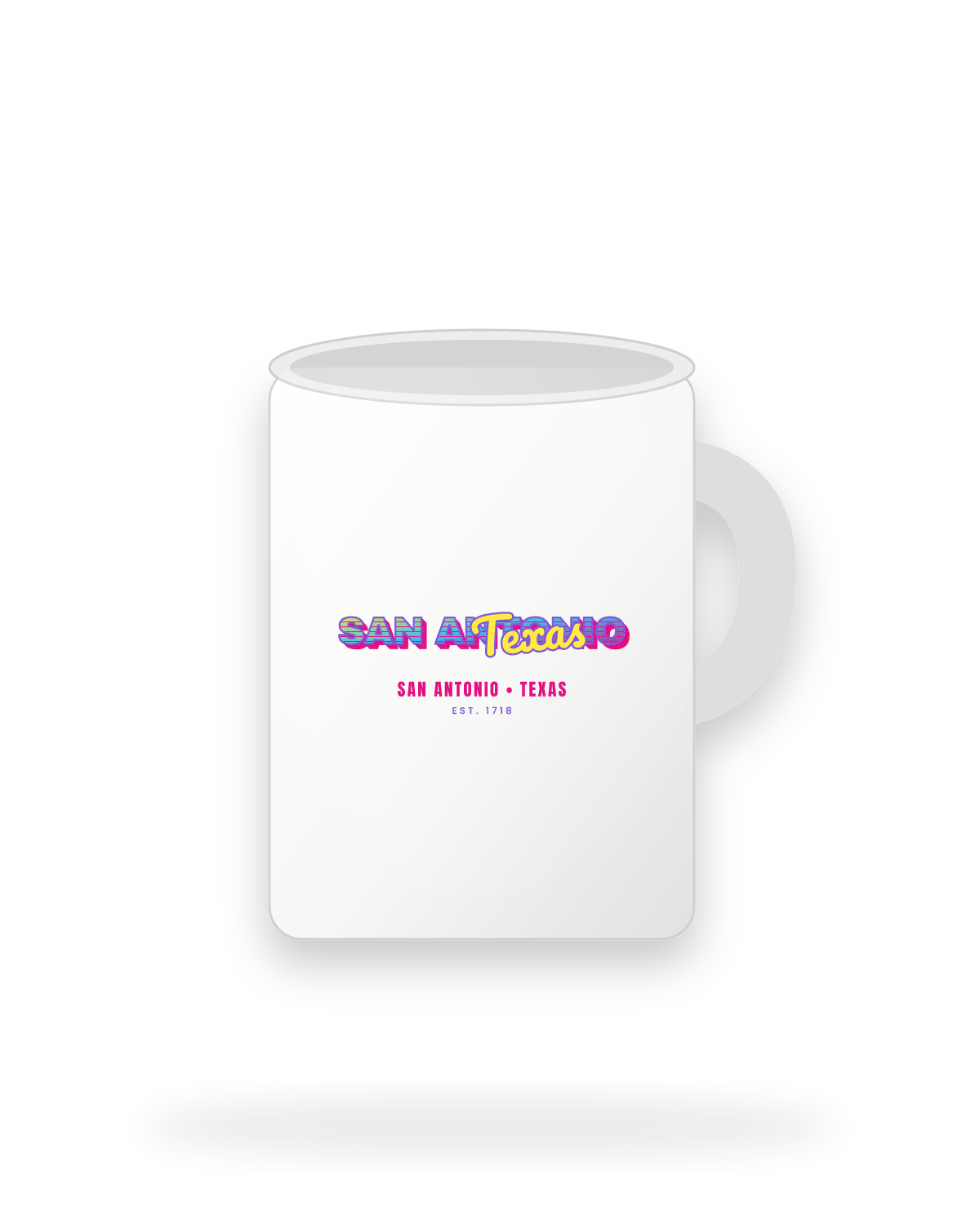 San Antonio Music TV Ceramic Mug 15oz in White