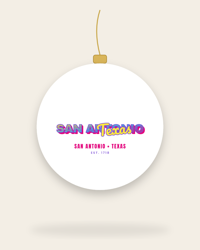 San Antonio Music TV Ceramic Ornament