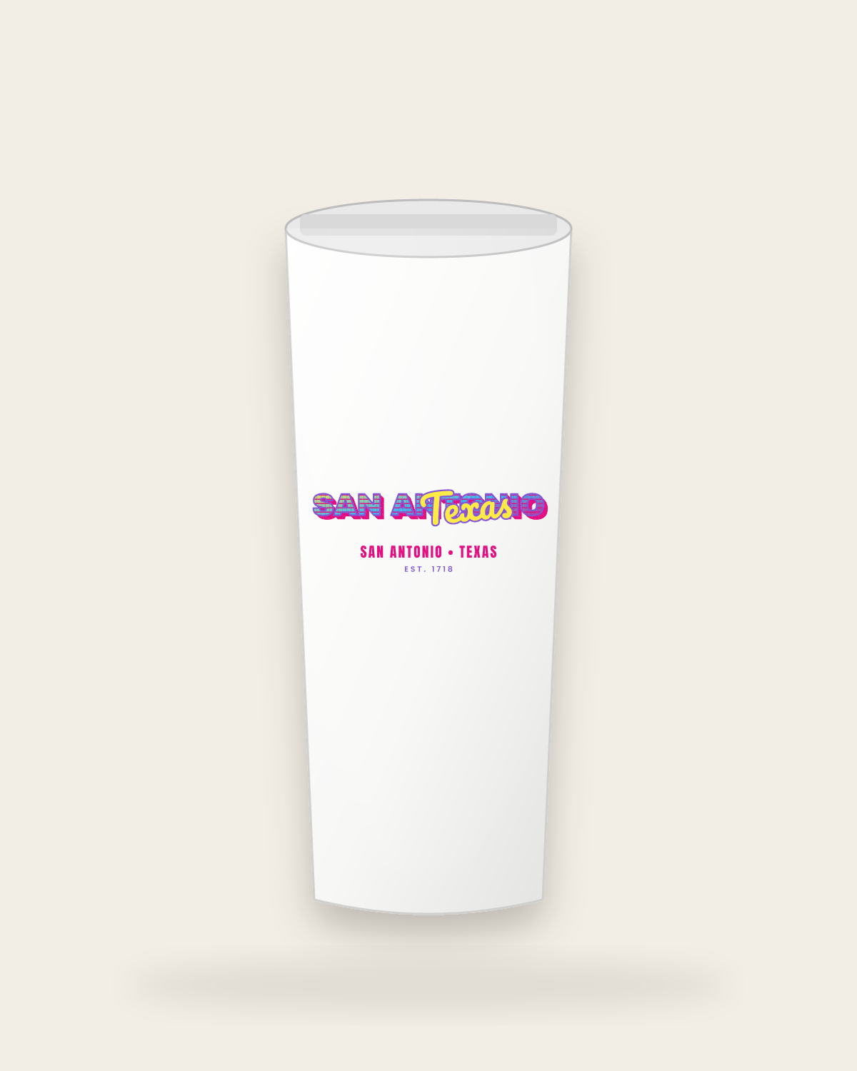 San Antonio Music TV Insulated Tumbler 20oz in White