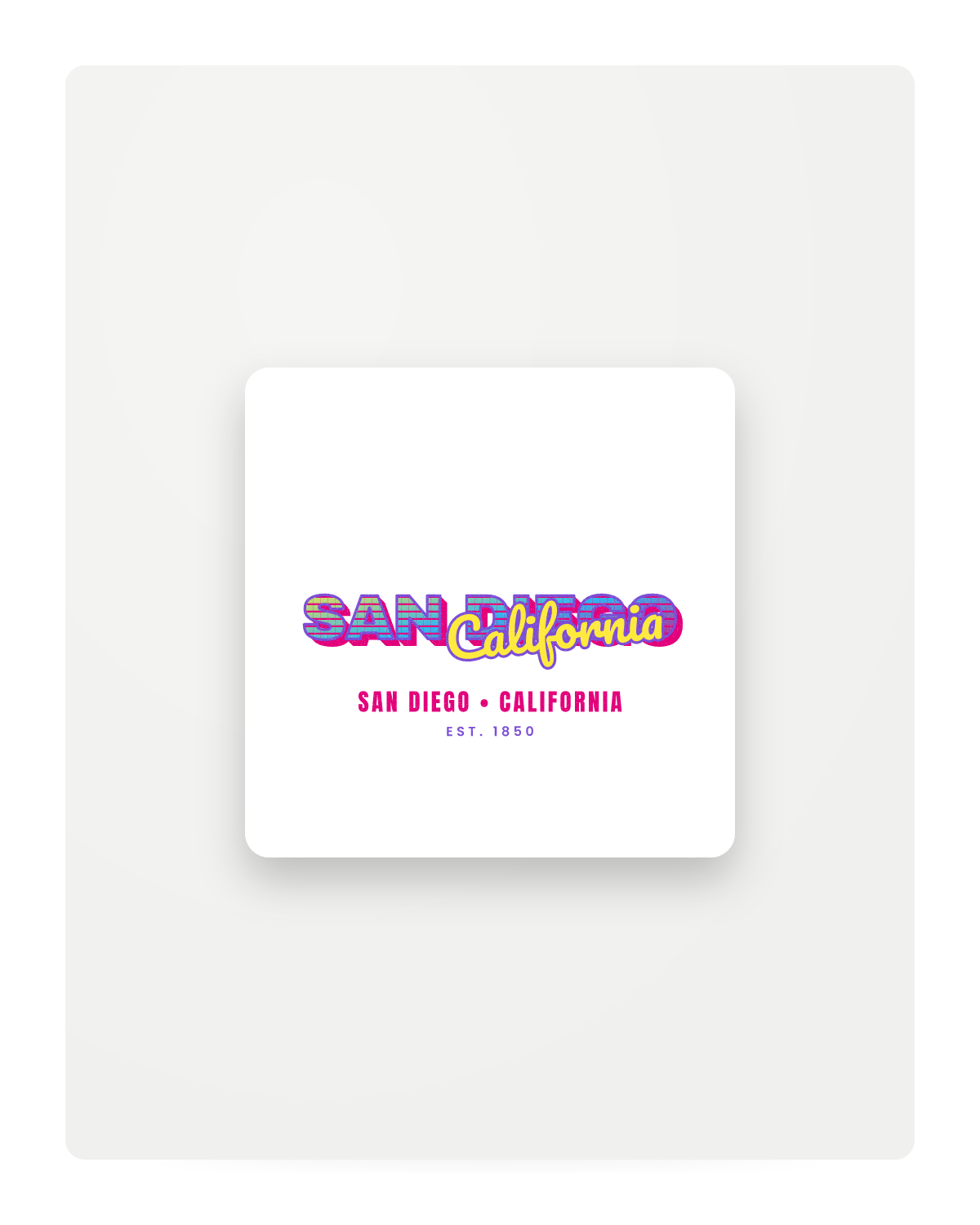 San Diego Music TV Fridge Magnet in White