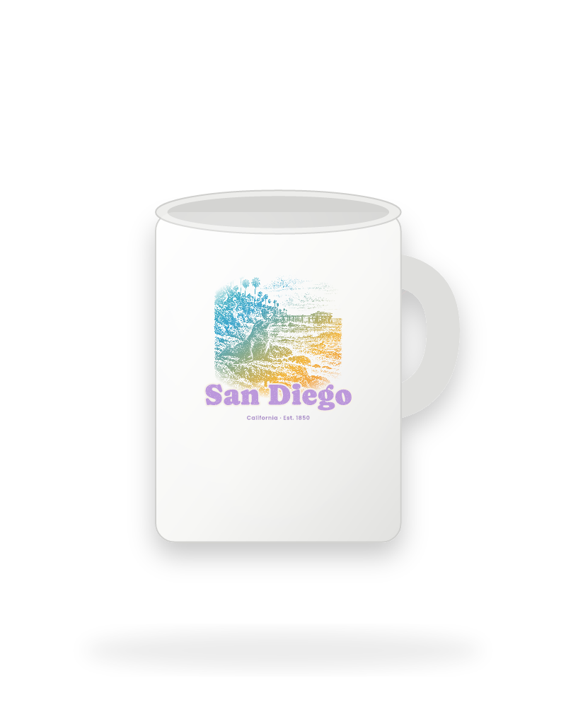 San Diego La Jolla Cove Ceramic Mug 15oz