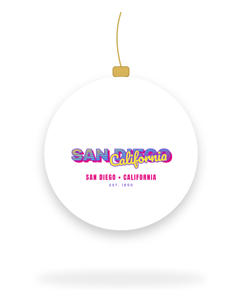 San Diego Music TV Ceramic Ornament