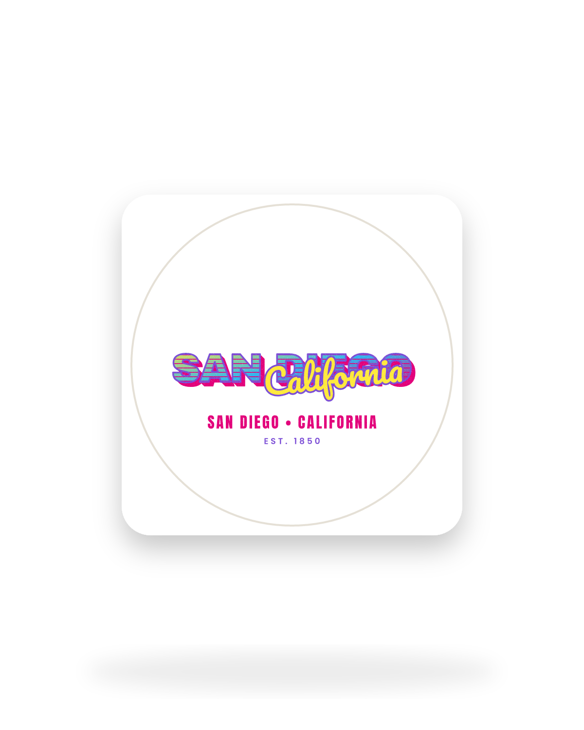 San Diego Music TV Kiss-Cut Sticker in White