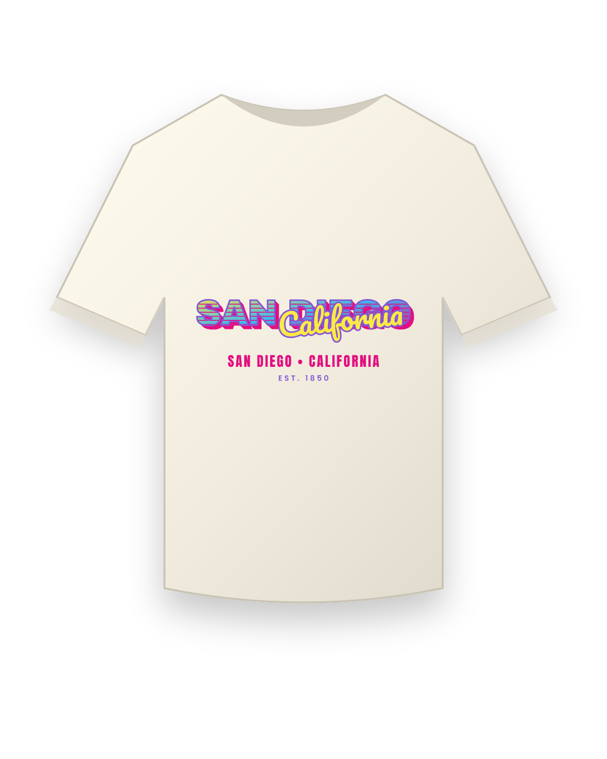 San Diego Music TV Vintage Wash Tee in Ivory