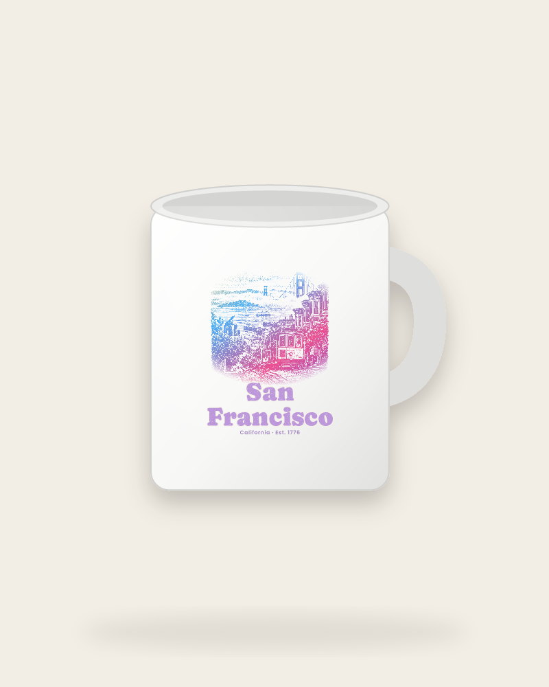 San Francisco Cable Car Hill Ceramic Mug 11oz