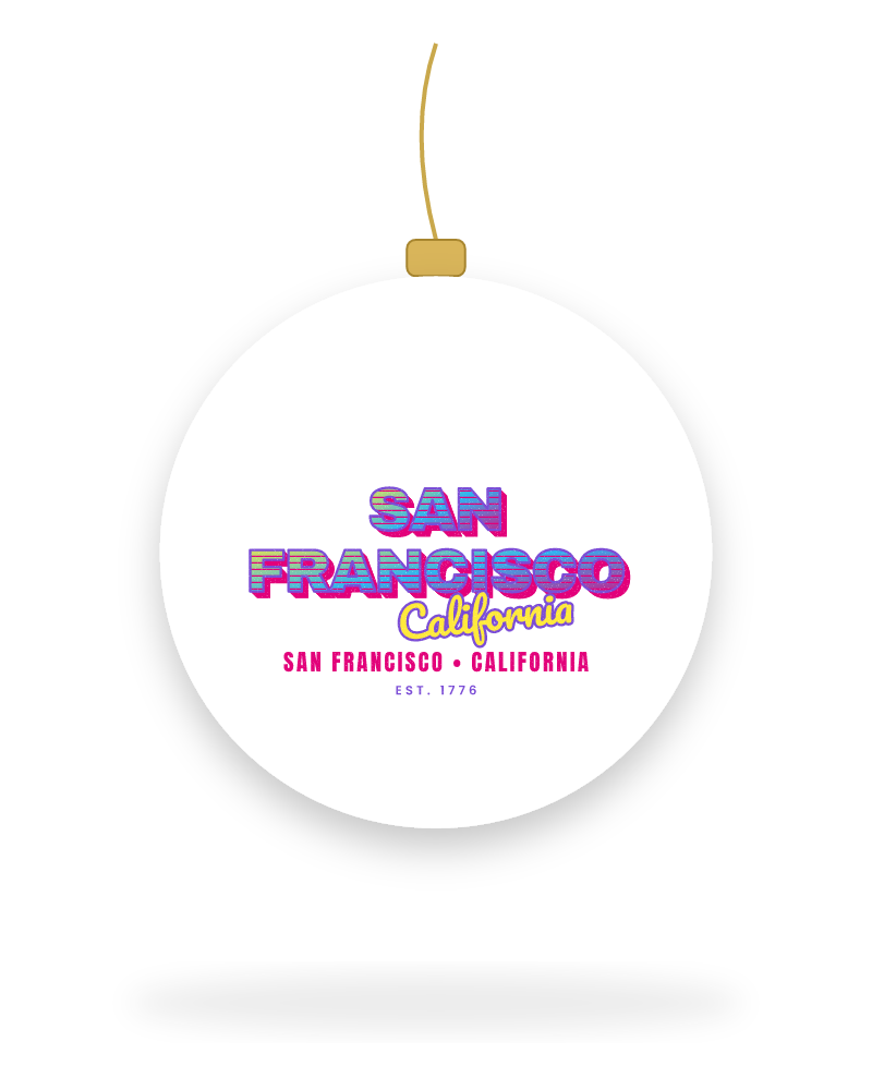 San Francisco Music TV Ceramic Ornament