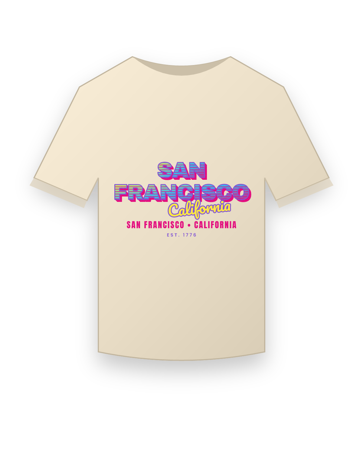 San Francisco Music TV Organic Cotton Tee in Natural