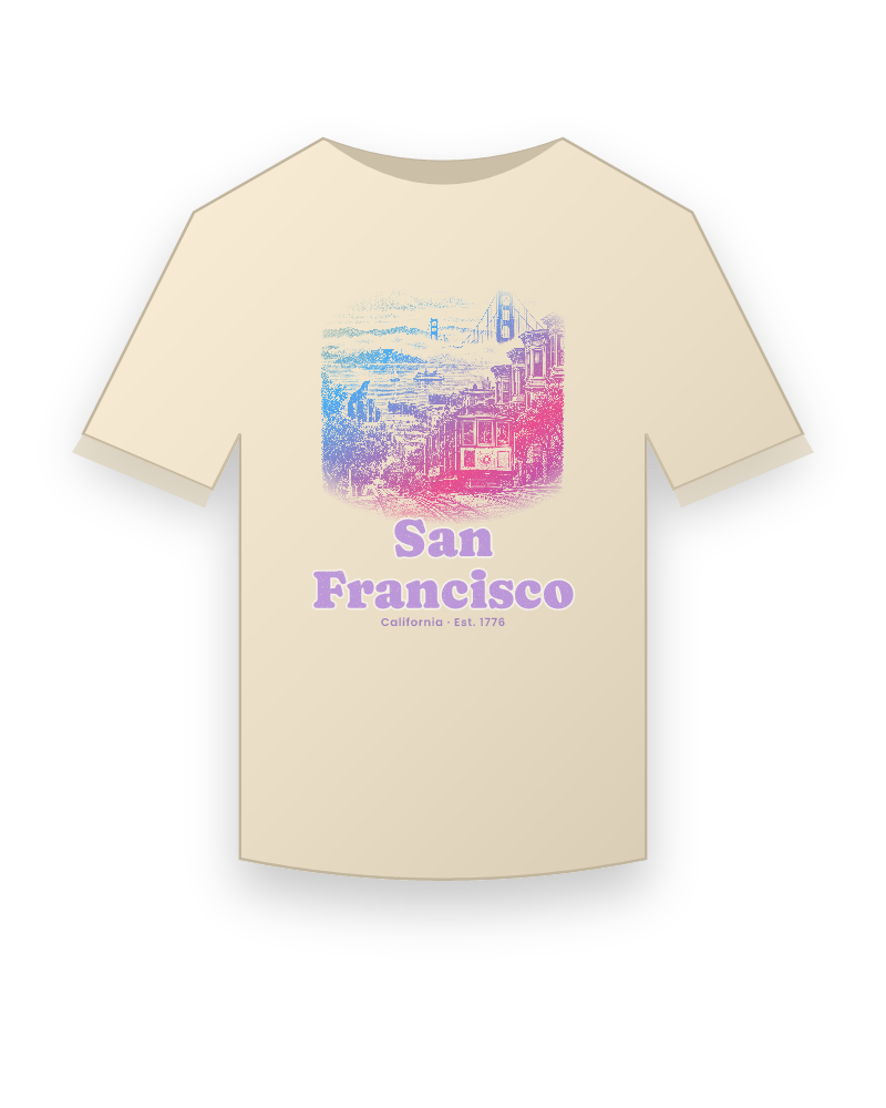 San Francisco Cable Car Hill Classic Tee