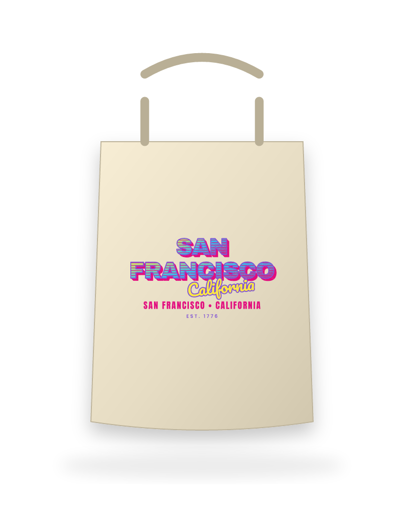 San Francisco Music TV Canvas Tote