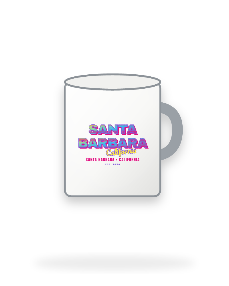 Santa Barbara Music TV Enamel Camp Mug