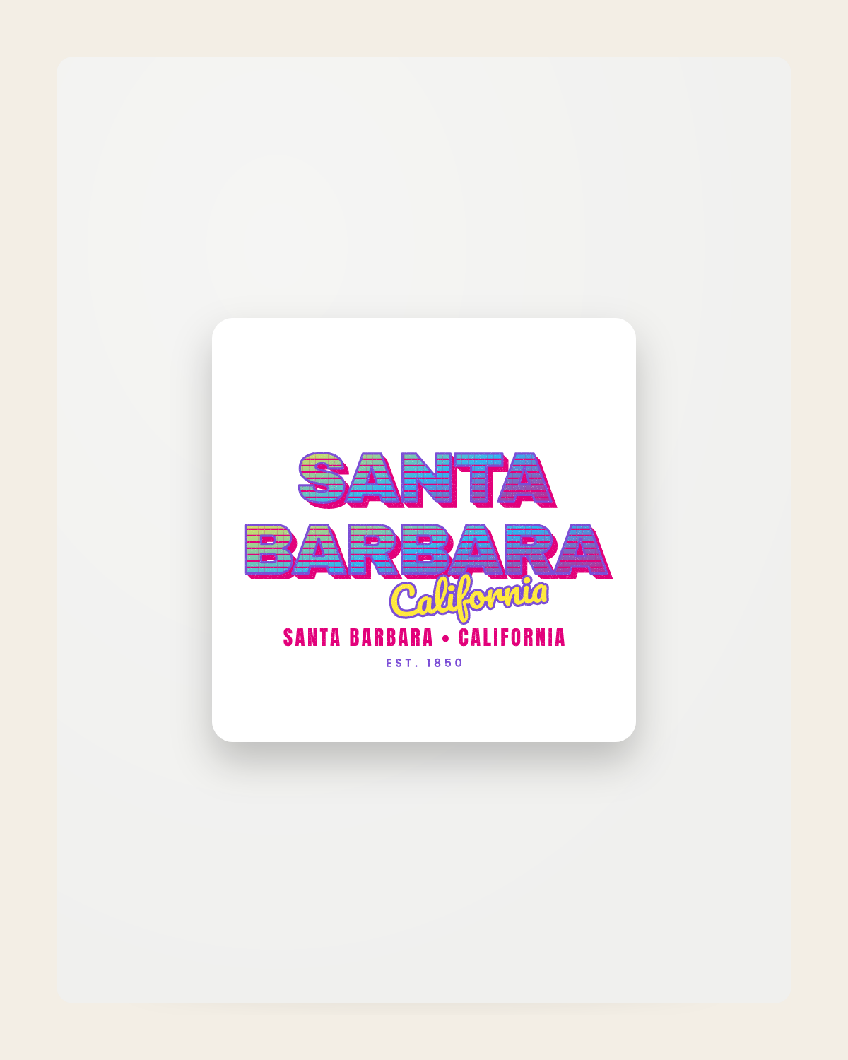 Santa Barbara Music TV Fridge Magnet in White