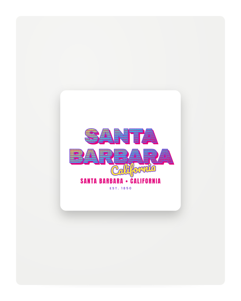 Santa Barbara Music TV Fridge Magnet