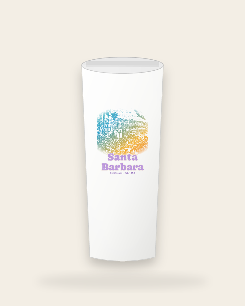 Santa Barbara Mission & Palms Insulated Tumbler 20oz