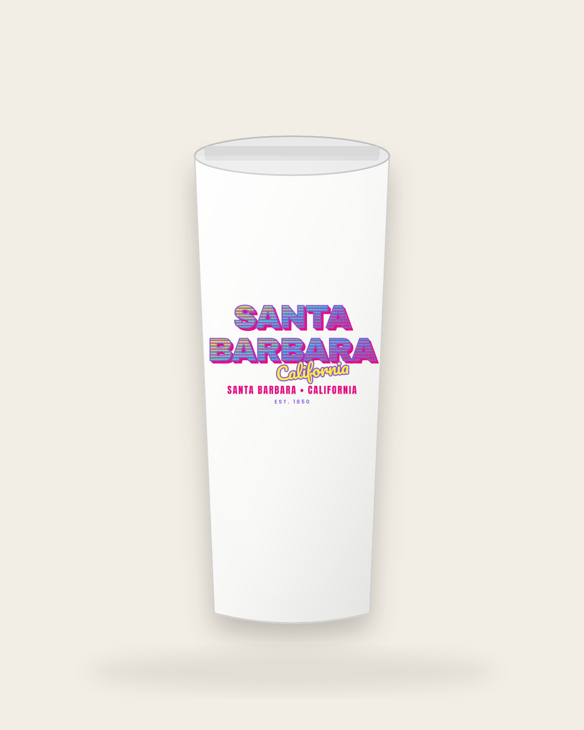 Santa Barbara Music TV Insulated Tumbler 20oz in White