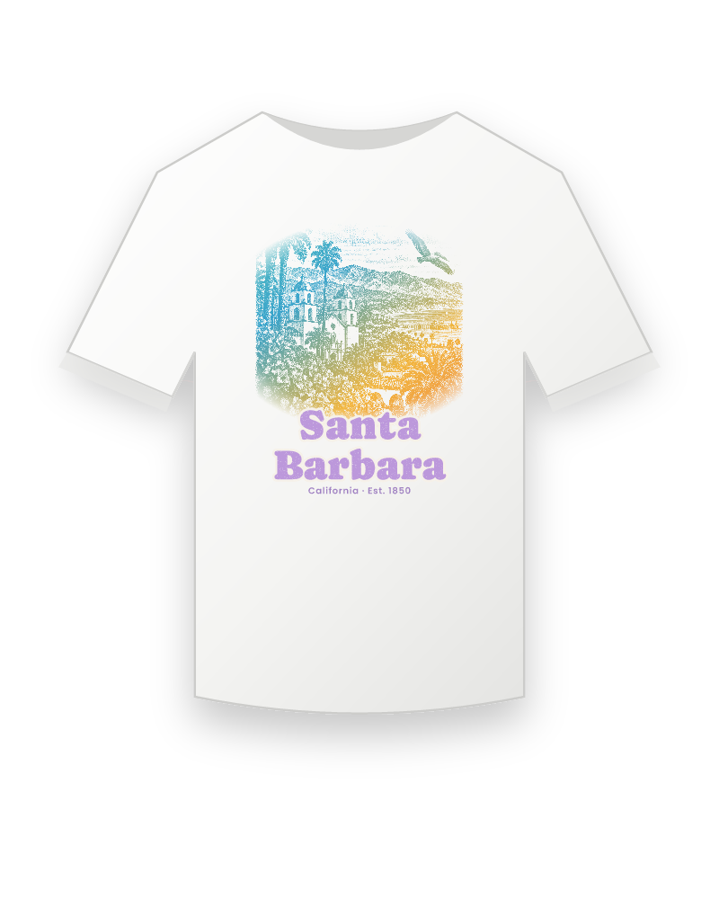 Santa Barbara Mission & Palms Youth Tee