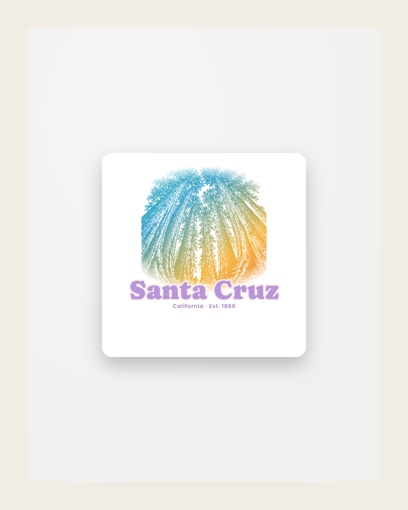 Santa Cruz Redwood Cathedral Fridge Magnet