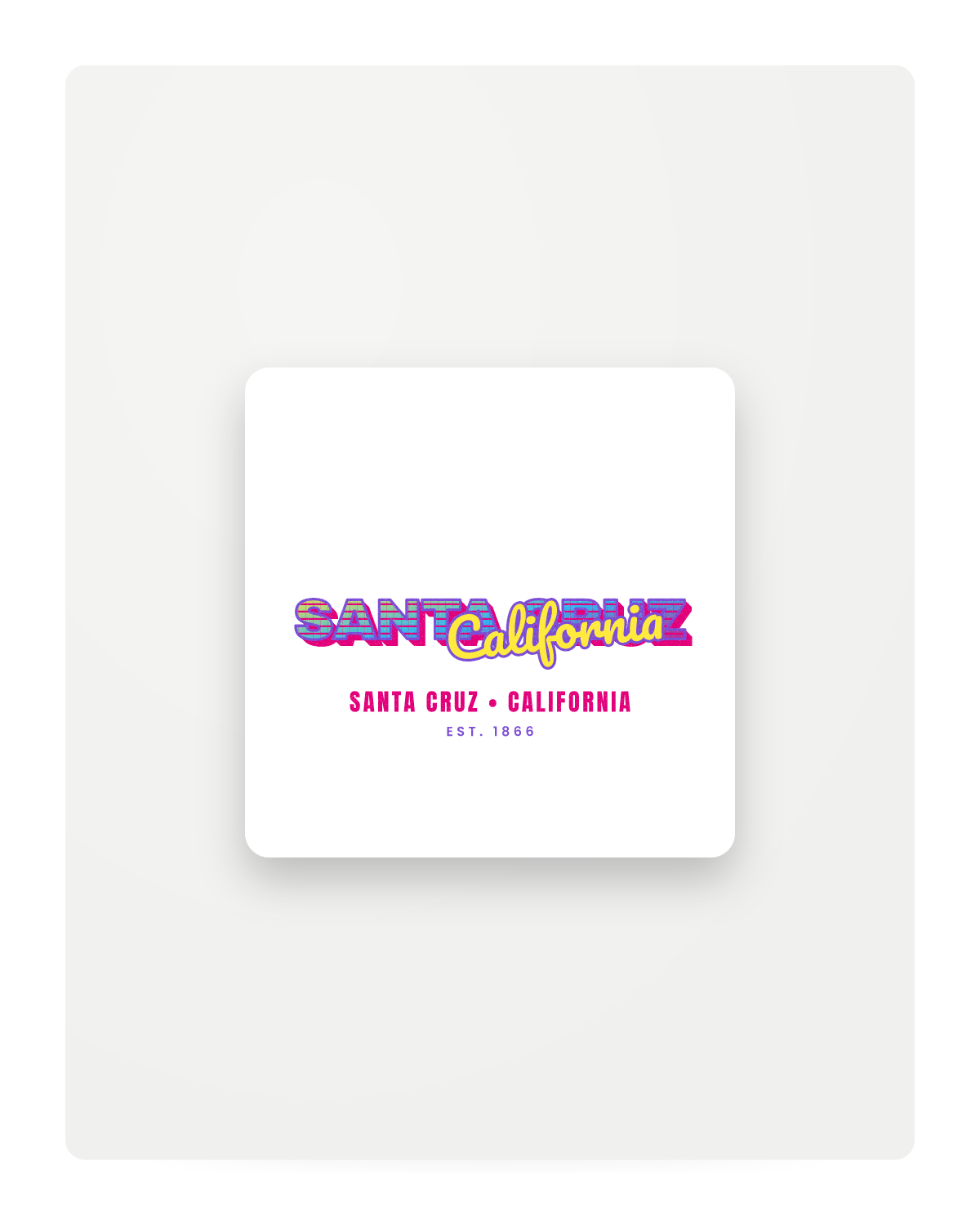Santa Cruz Music TV Fridge Magnet in White