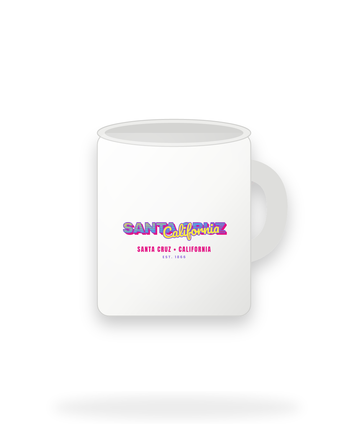 Santa Cruz Music TV Ceramic Mug 11oz in White