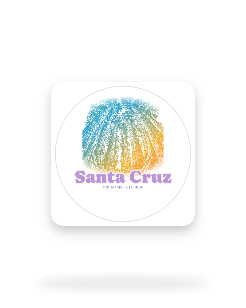 Santa Cruz Redwood Cathedral Kiss-Cut Sticker