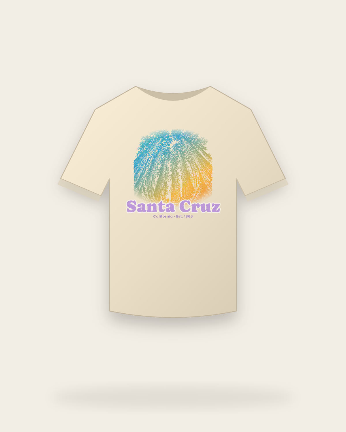 Santa Cruz Redwood Cathedral Classic Tee in Natural