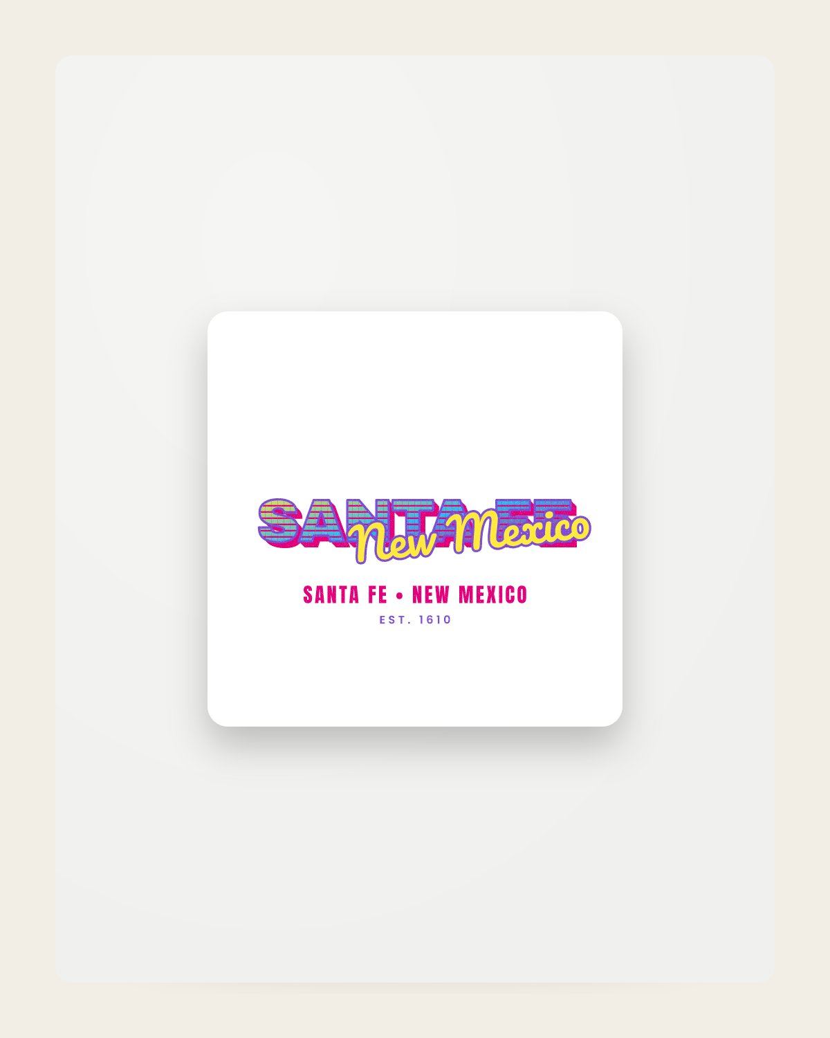 Santa Fe Music TV Fridge Magnet in White