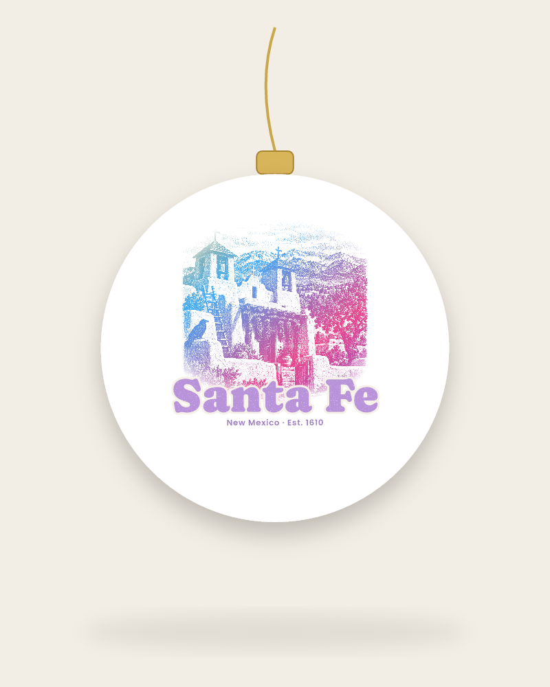 Santa Fe Adobe Church Ceramic Ornament