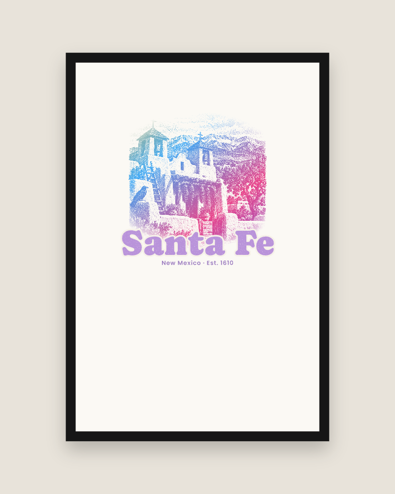 Santa Fe Adobe Church Matte Poster