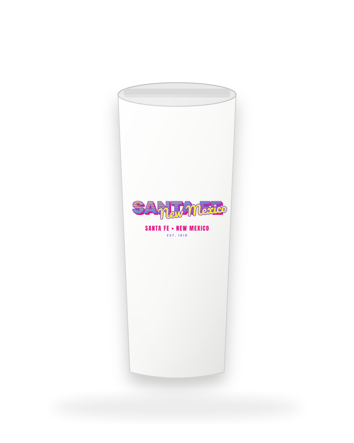 Santa Fe Music TV Insulated Tumbler 20oz in White