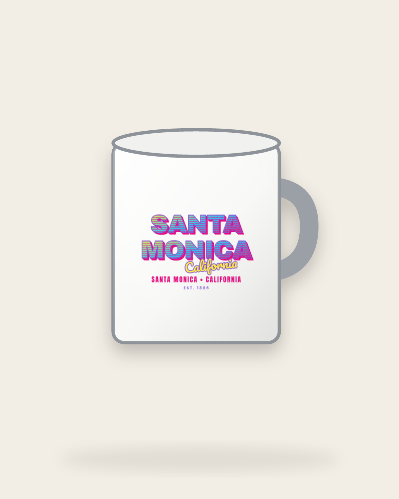Santa Monica Music TV Enamel Camp Mug