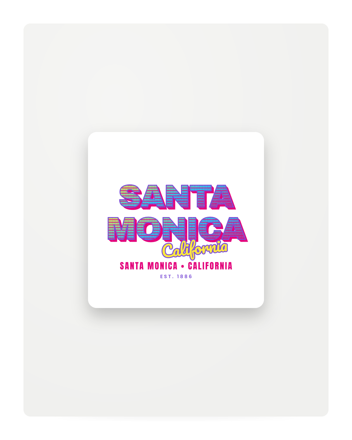 Santa Monica Music TV Fridge Magnet in White