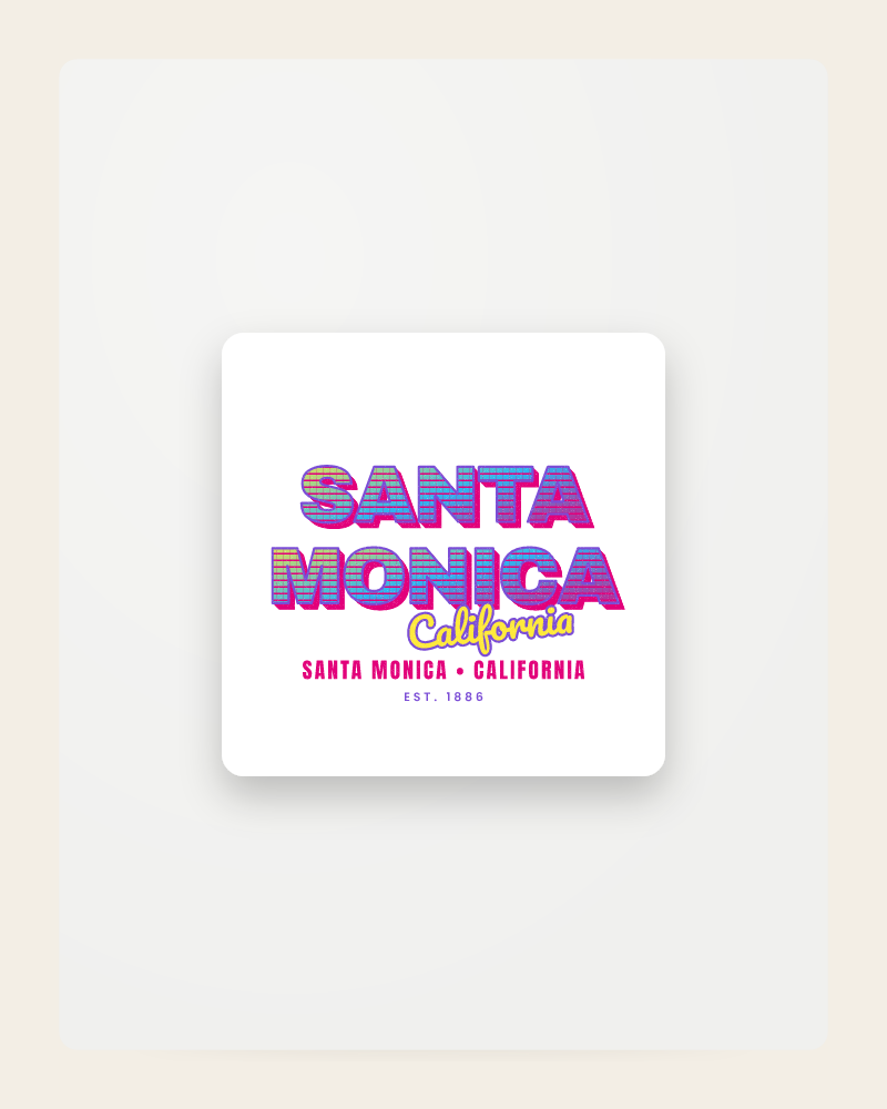 Santa Monica Music TV Fridge Magnet