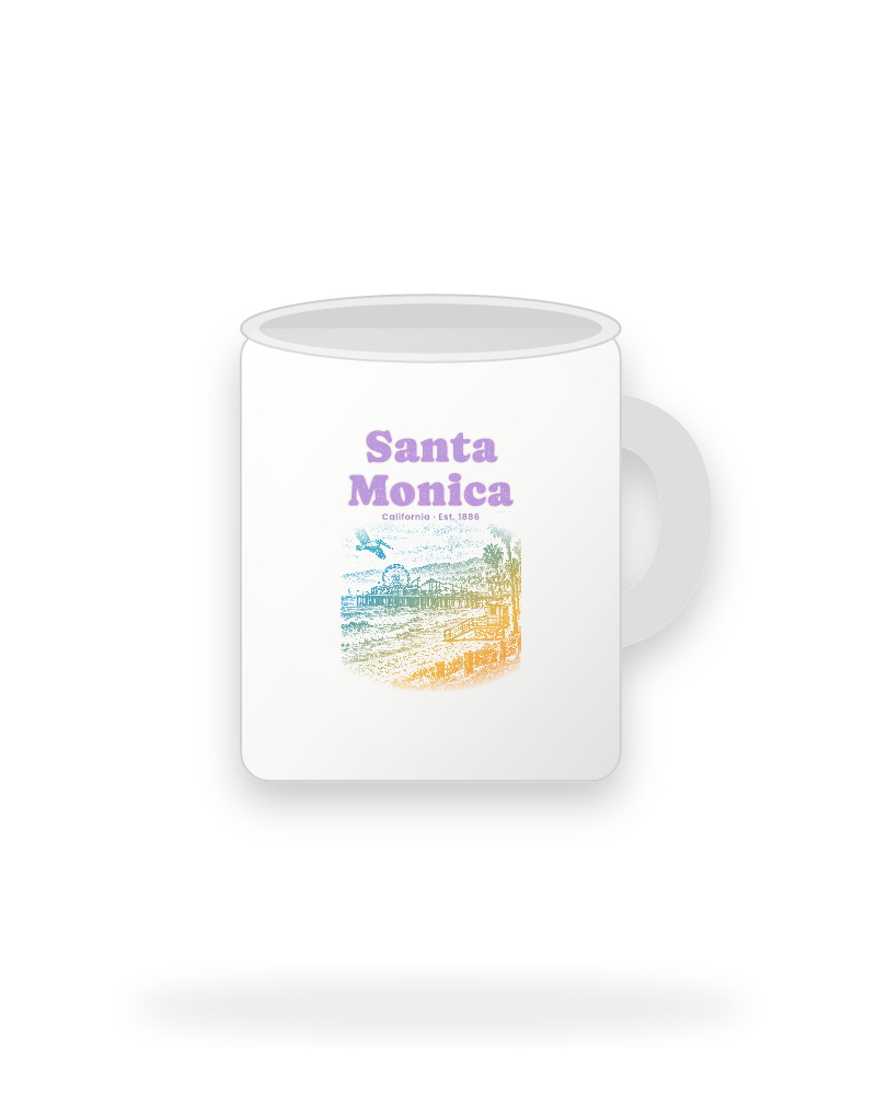 Santa Monica Pier Ferris Wheel Ceramic Mug 11oz