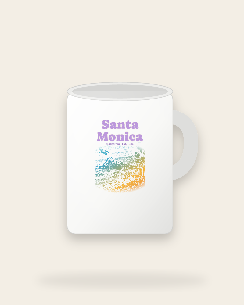Santa Monica Pier Ferris Wheel Ceramic Mug 15oz