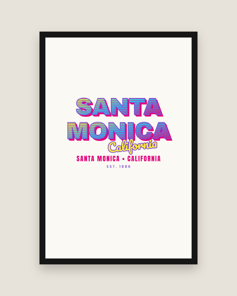 Santa Monica Music TV Matte Poster