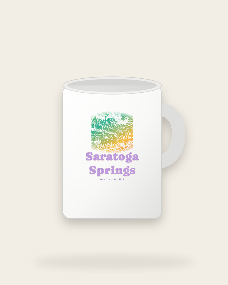 Saratoga Springs Homestretch Ceramic Mug 15oz