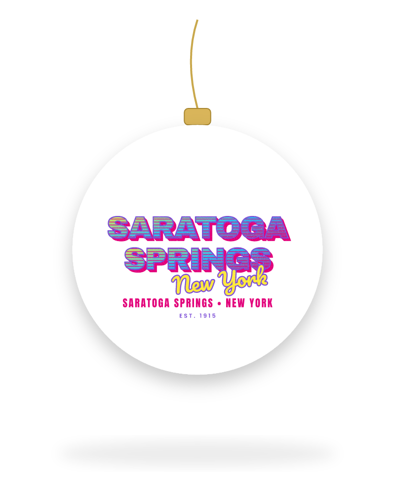 Saratoga Springs Music TV Ceramic Ornament