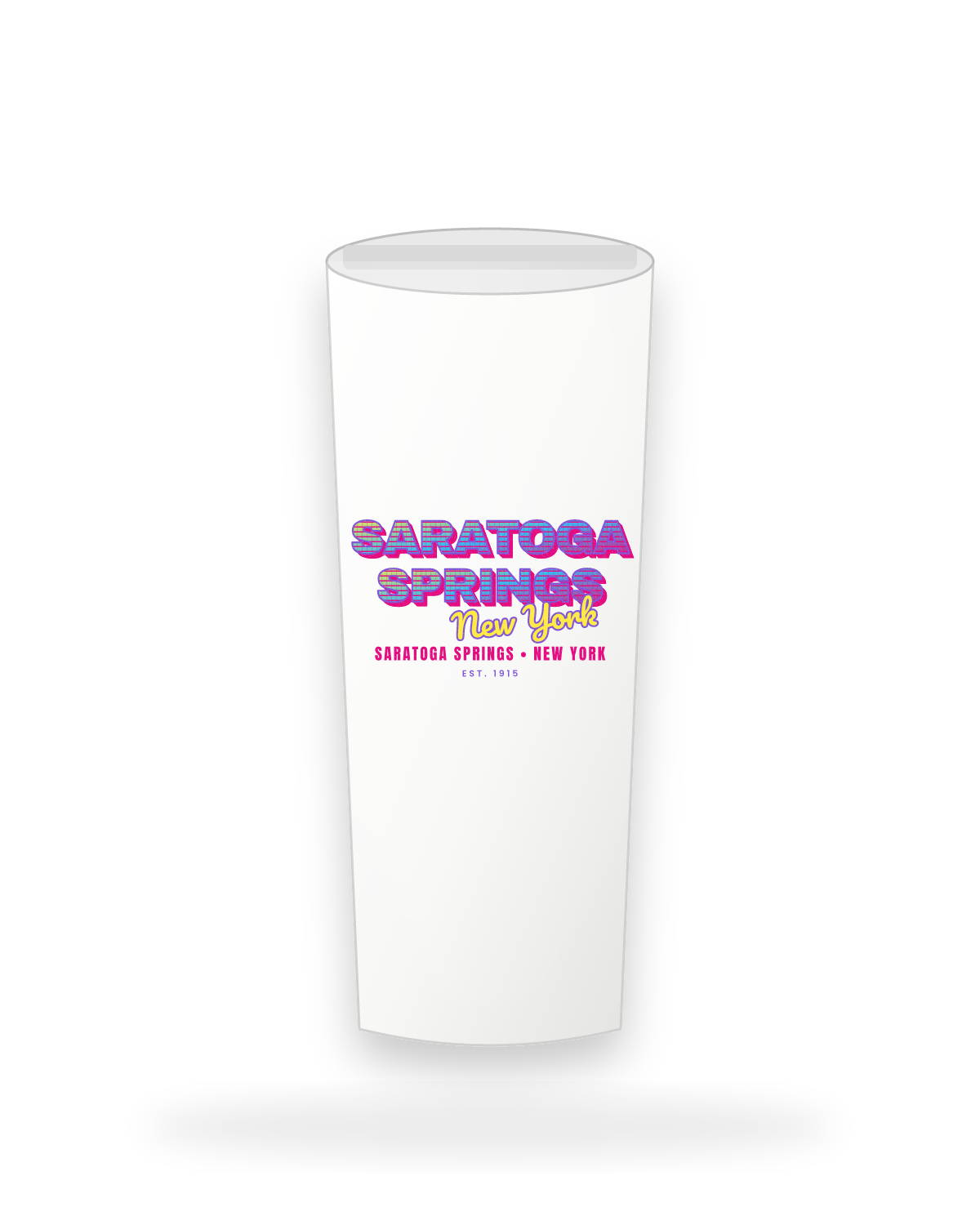 Saratoga Springs Music TV Insulated Tumbler 20oz in White