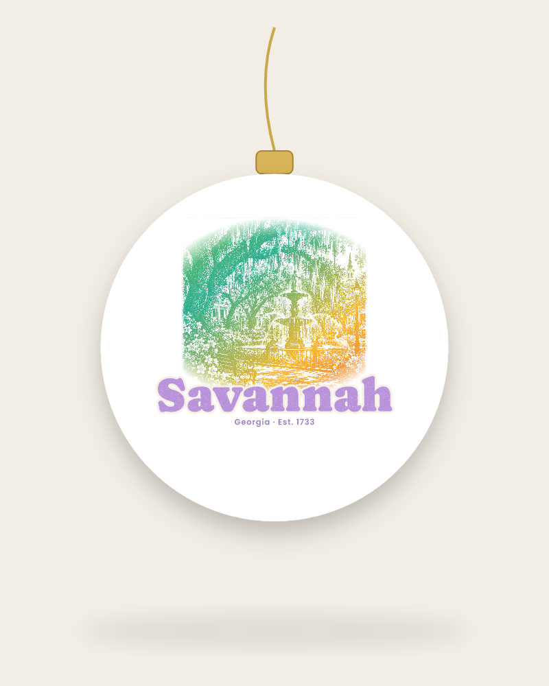 Savannah Moss & Fountain Ceramic Ornament