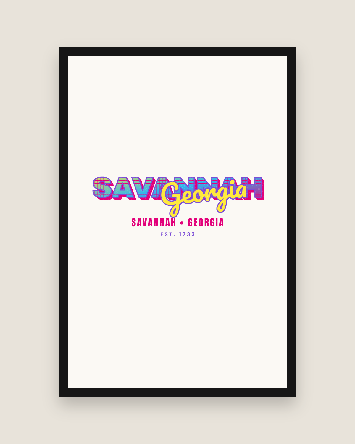 Savannah Music TV Matte Poster in White