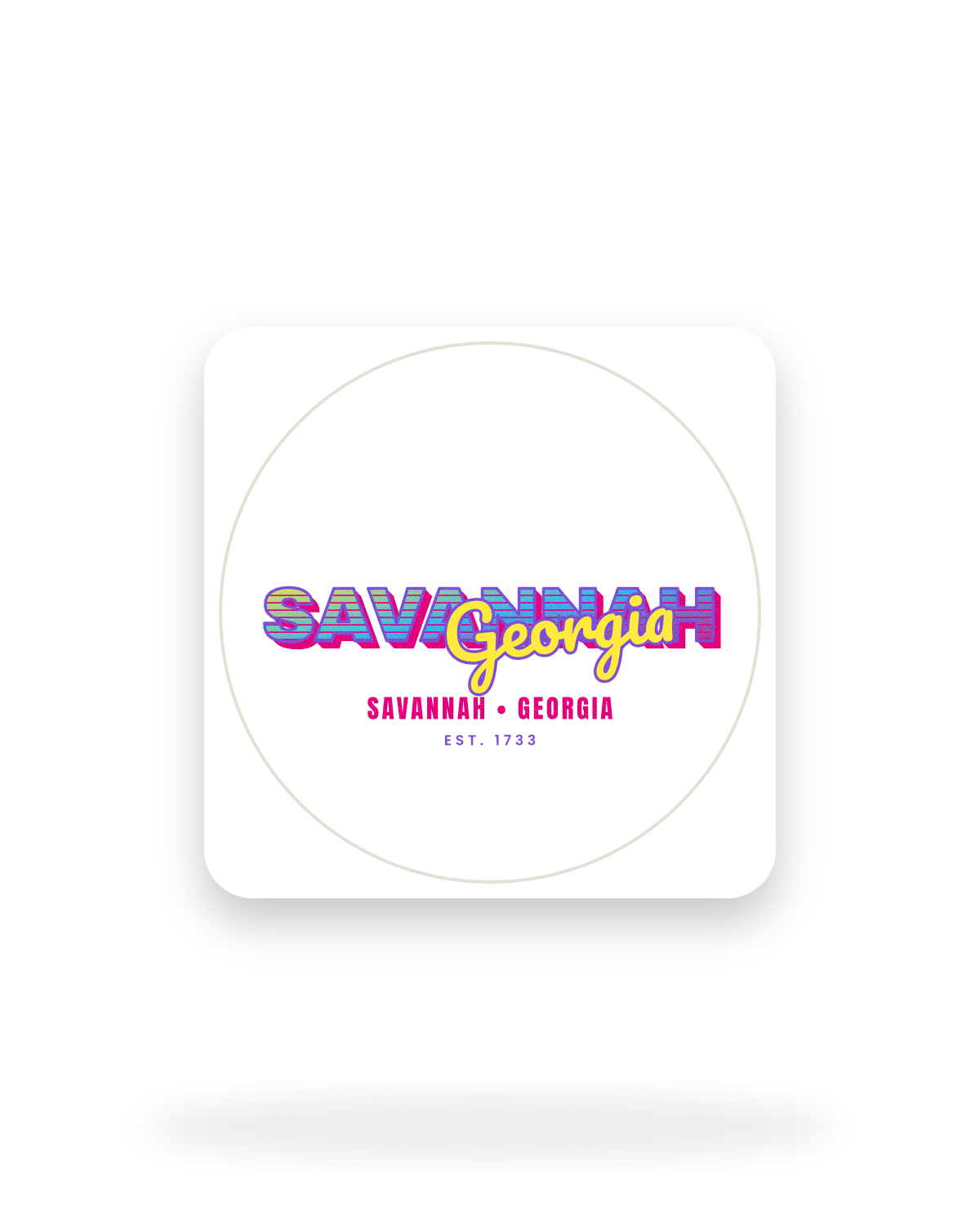Savannah Music TV Kiss-Cut Sticker in White