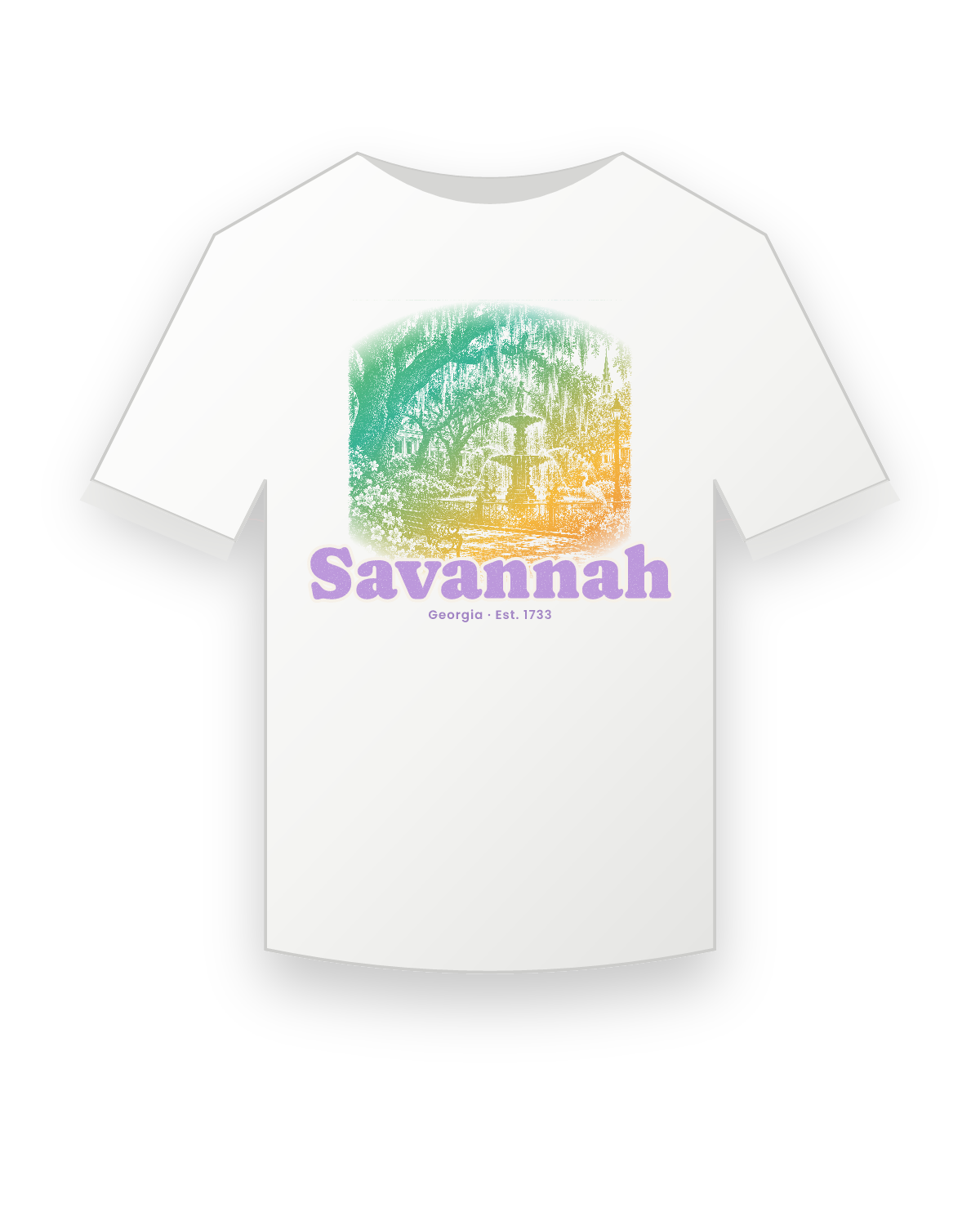 Savannah Moss & Fountain Youth Tee in White