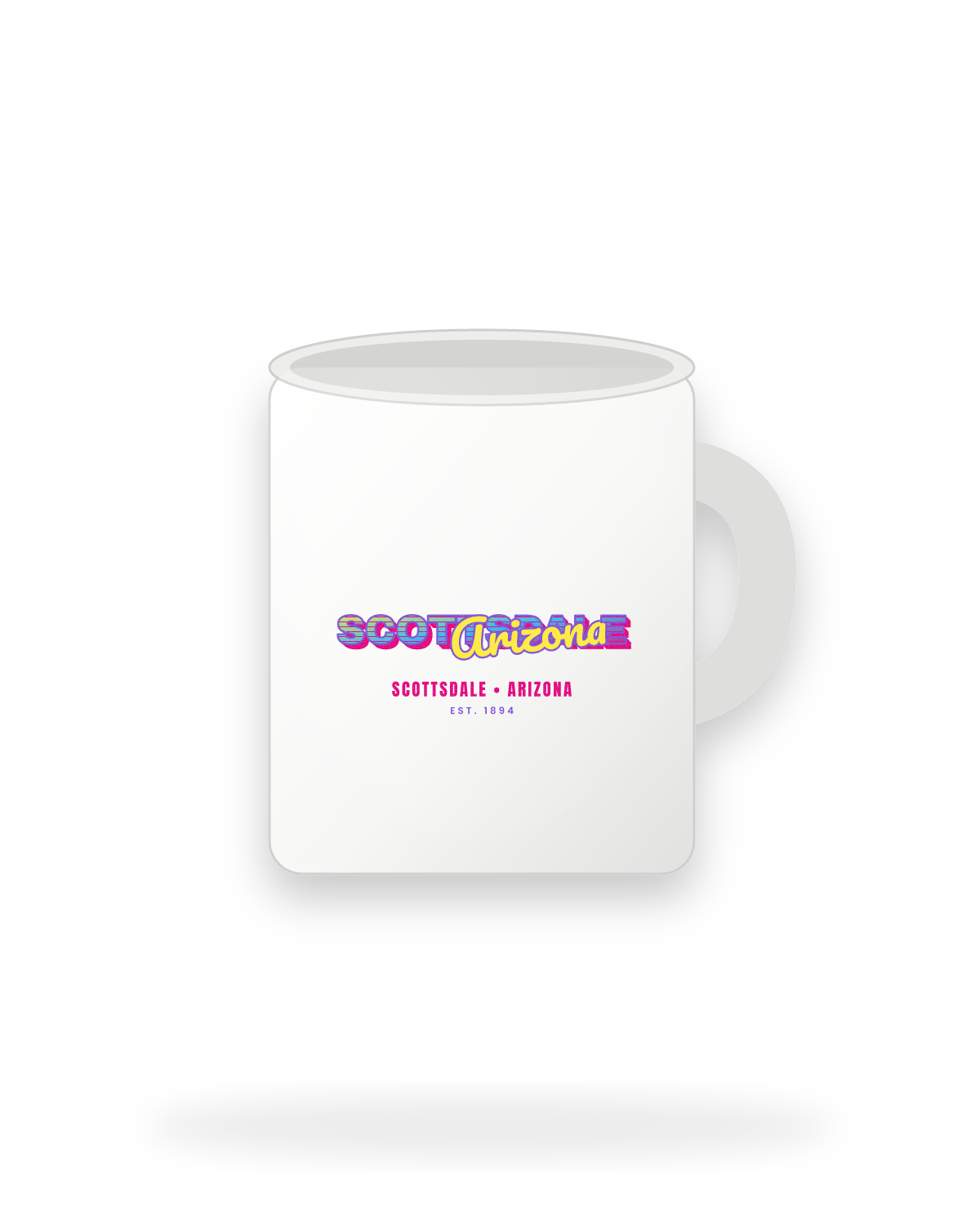 Scottsdale Music TV Ceramic Mug 11oz in White